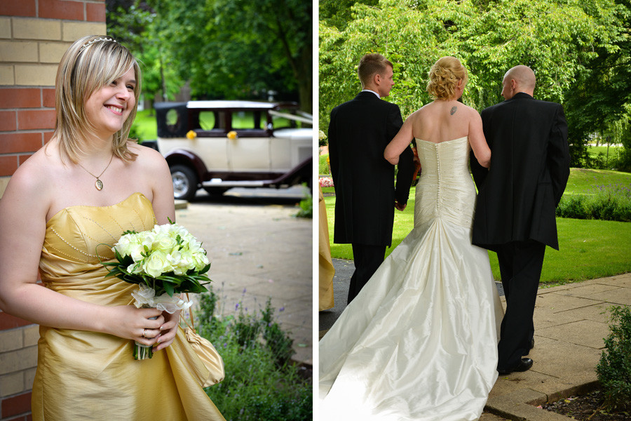 Nuneaton wedding at Riversley Park out side the Museum and Art Gallery