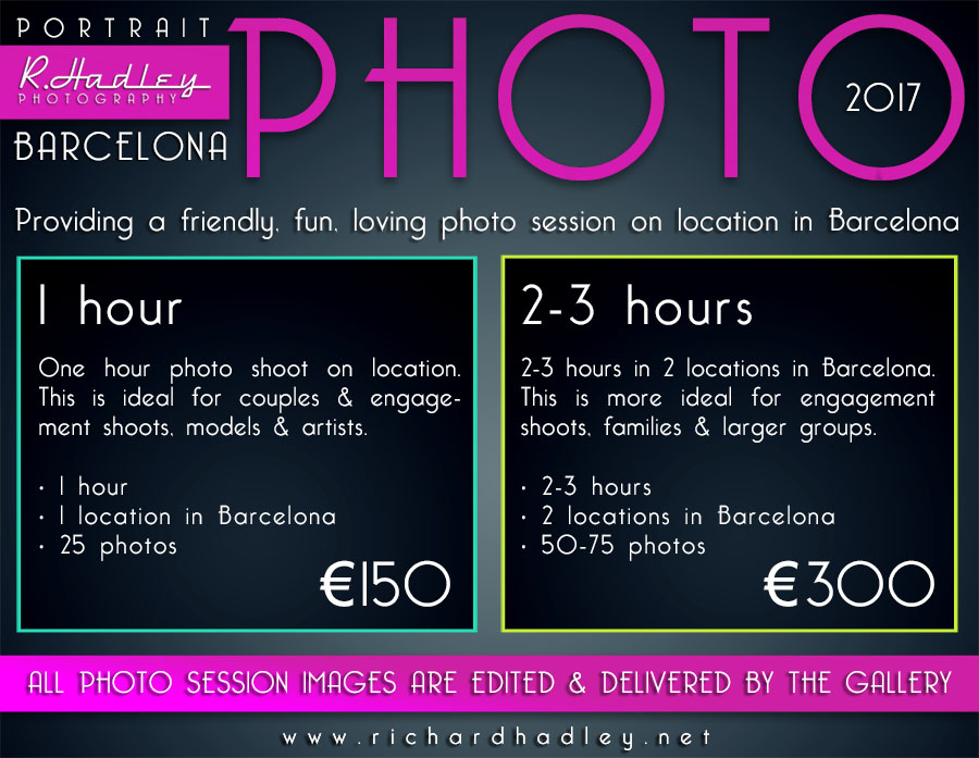 photo sessions and engagment photographer in Barcelona prices