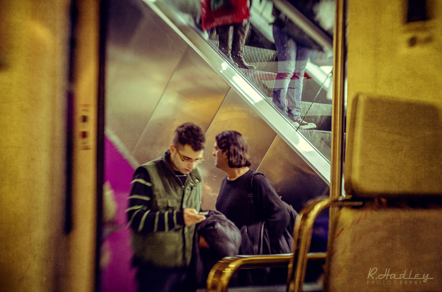 Barcelona underground. Photographed by Richard Hadley with lensbaby 