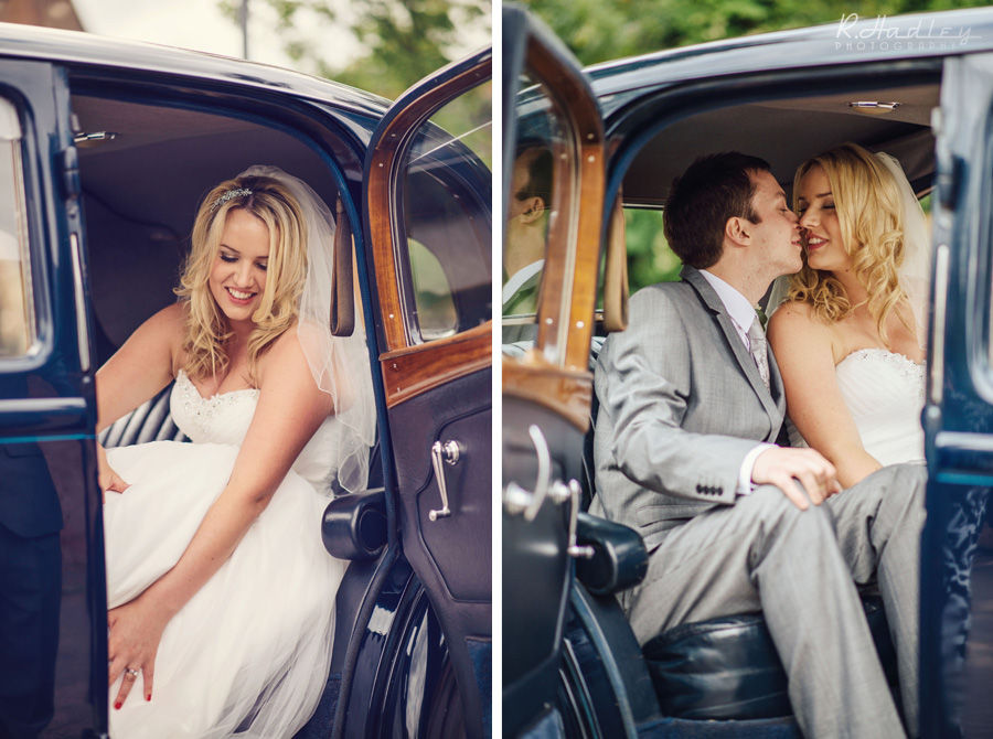 Wedding couple in Weddington with a Rover 14