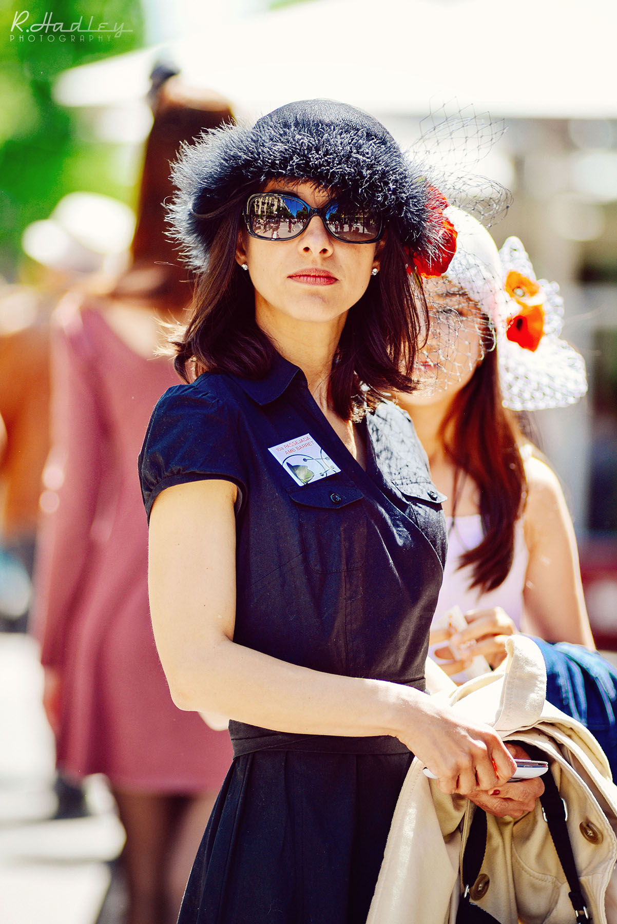 Portrait of Zahira Ortiz in Barcelona at the hat parade 2014
