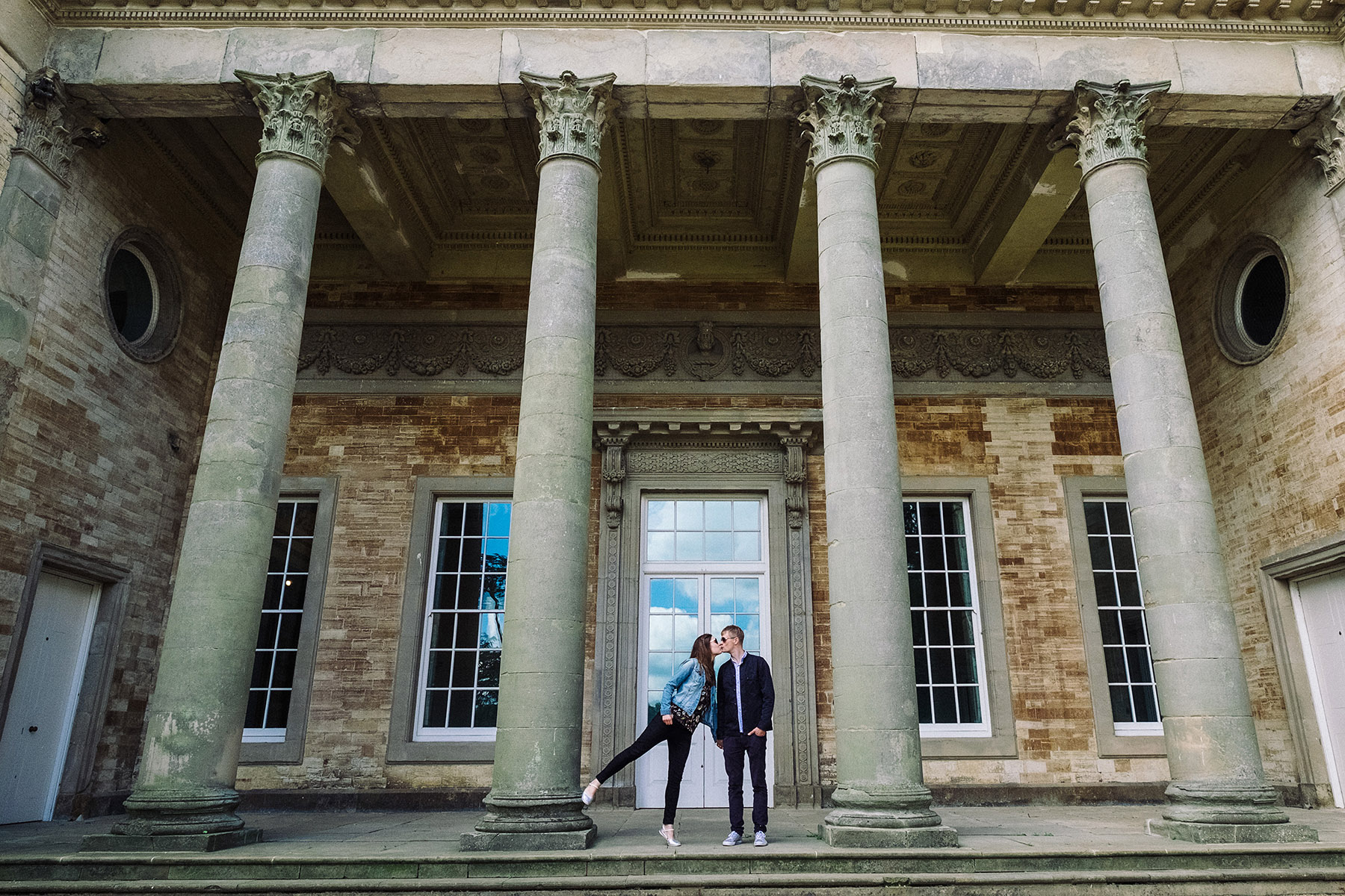 Engagement photo shoot before the wedding at Compton Verney House, Warwickshire.