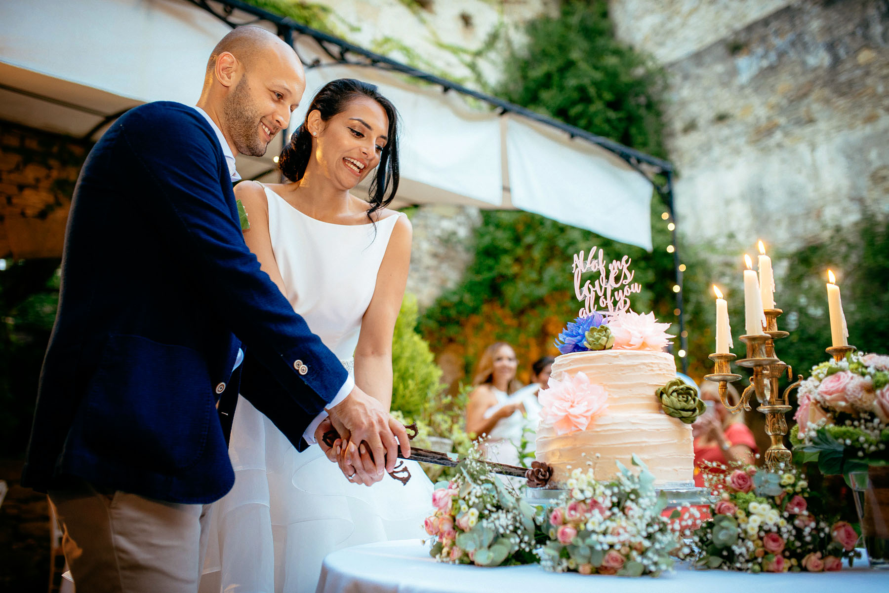 Wedding in L'Abbey de Camon in the South of France